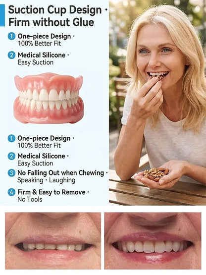 Ends Today: 76% OFF! 🦷[Epic Upgrade] Premium Full Cover Dentures🦷